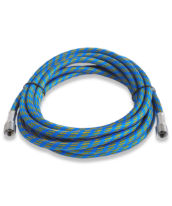 AIR BRUSH BRAIDED HOSE WITH 1/8" BSP - 1/8" BLUE