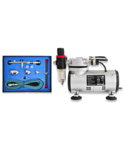 AIRBRUSH COMPRESSOR WITH DOUBLE ACTION AIRBRUSH & HOSE 183K