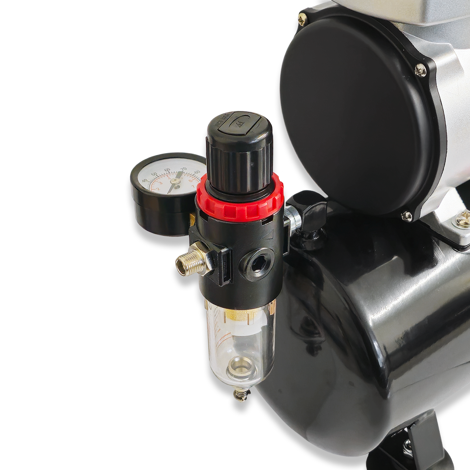 PISTON COMPRESSOR WITH AIR TANK (FOR AIRBRUSHES ETC) - Image 3
