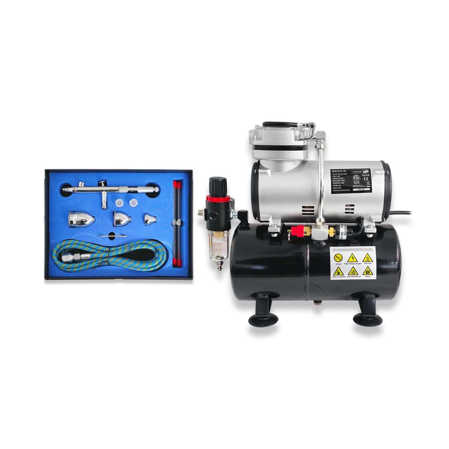 AIRBRUSH TANK COMPRESSOR WITH 183K PRO KIT