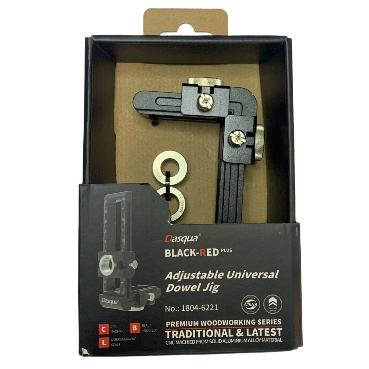 Adjustable dowelling jig with metric steel bushes for precise holes 1804-6221 - Image 2