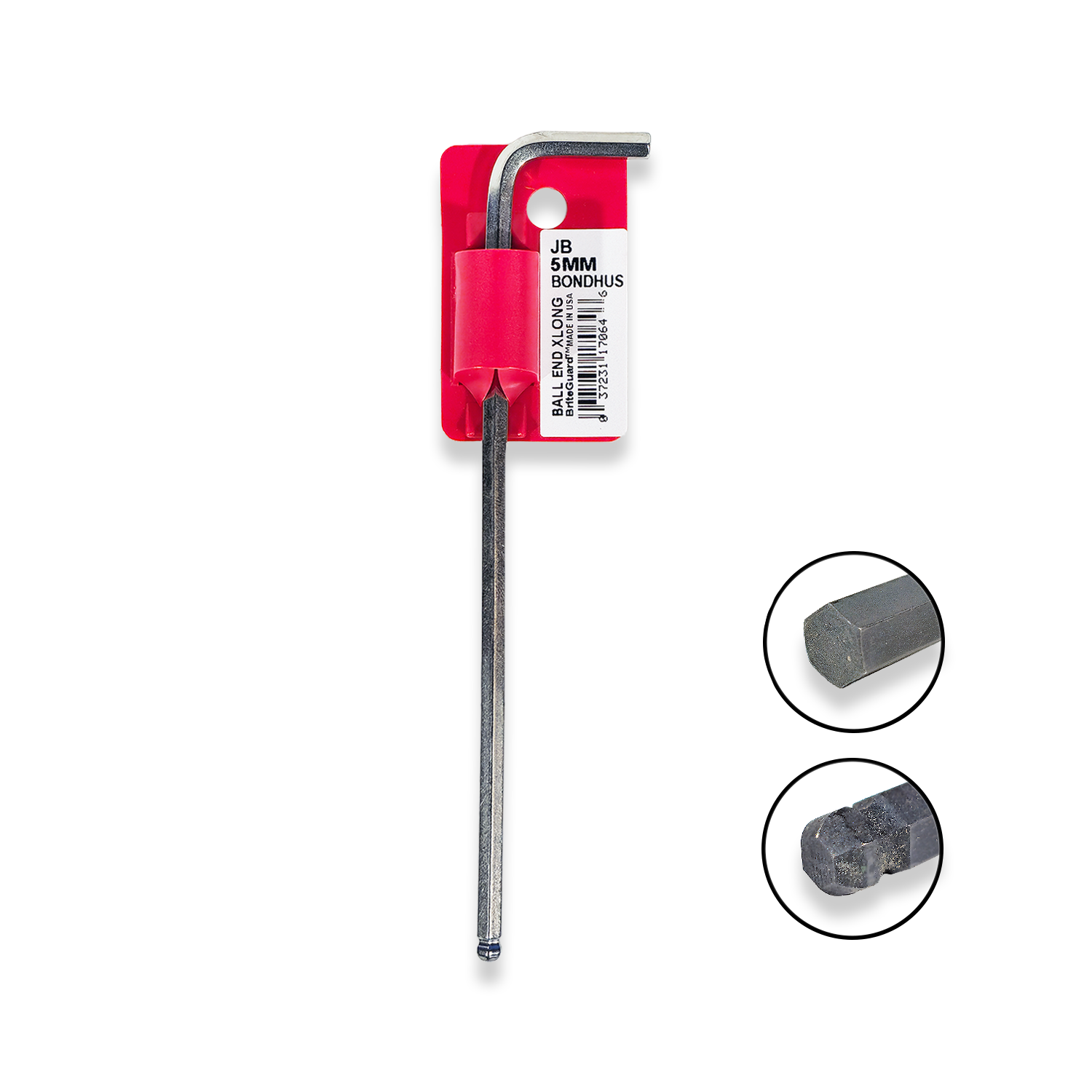 BONDHUS 5mm Ball End Hex Long Allen Keys BriteGuard Finish 17064