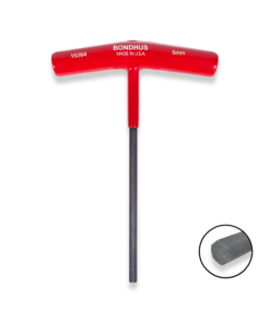 BONDHUS 5mm T-Handle 6″ Hex Driver 15264