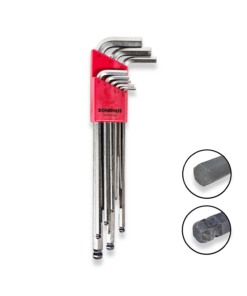 BONDHUS BriteGuard Ball End Hex Allen Key Set 9pcs Metric 1.5mm-10mm 17099