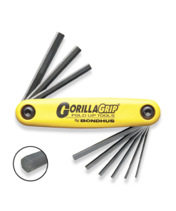 BONDHUS Gorilla Grip Hex Fold Up Allen Key Set 9pcs 5/64 -1/4″ HF9 12589