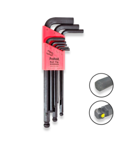 BONDHUS Prohold Ball End Hex Allen Key Set 9pcs Metric 1.5mm-10mm PBLX9M 74999