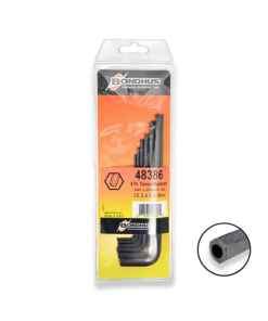 BONDHUS Tamper Proof Hex Allen Key Set 6pcs Metric 2.5mm-8mm HTR6M 48386