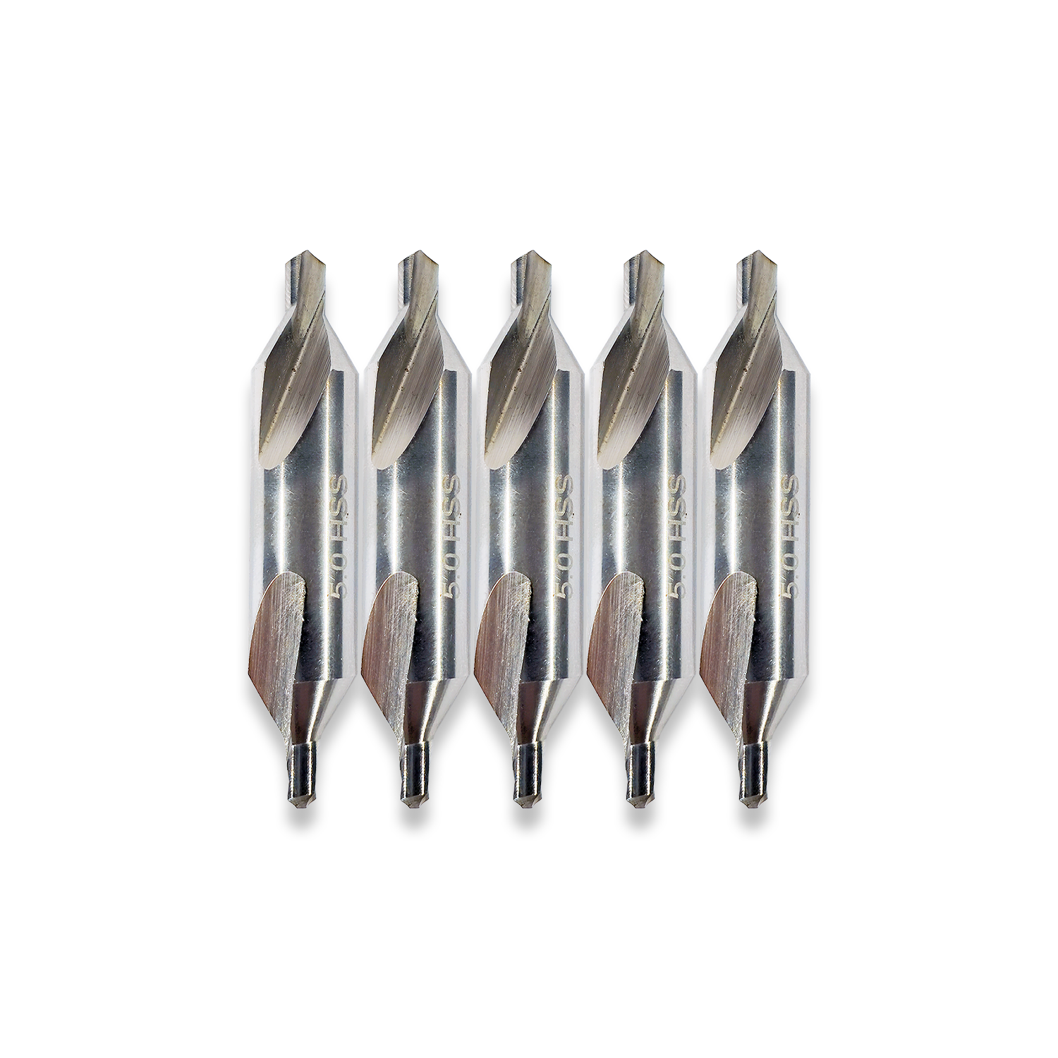 5 X CENTRE DRILLS (5mm DIA)