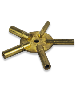 Alternative view of Brass Clock Winding Spider Key even numbers