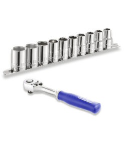 Britool Expert by Facom 1/2" ratchet 250mm long E032808 + 10pc 1/2" Socket Set 9 - 19mm E034837