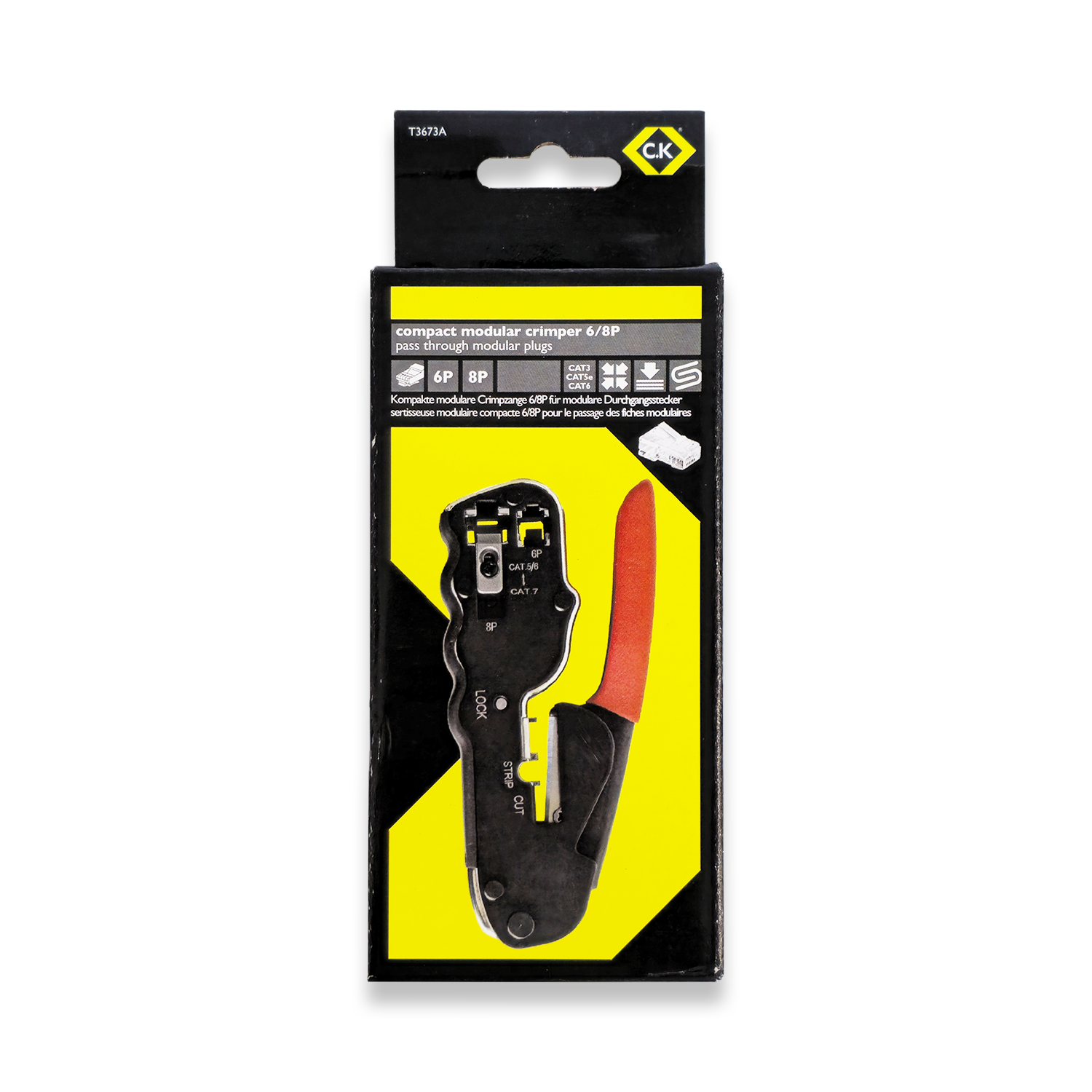 CK Tools Compact Modular Crimper 6/8P T3673A - Image 5