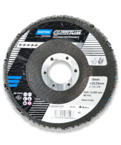 FLAP DISC 115MM 40 GRIT NORTON QUANTUM QUALITY FAST STOCK REMOVAL