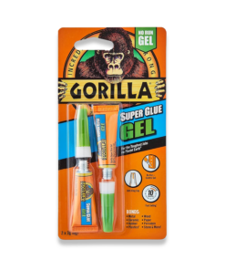 Gorilla Super Glue Gel 2 x 3g Tubes With Anti-Clog Cap 4044601