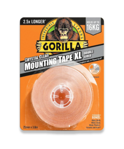 Gorilla Crystal Clear Mounting Tape XL 25mm x 3.8m Roll 3044121