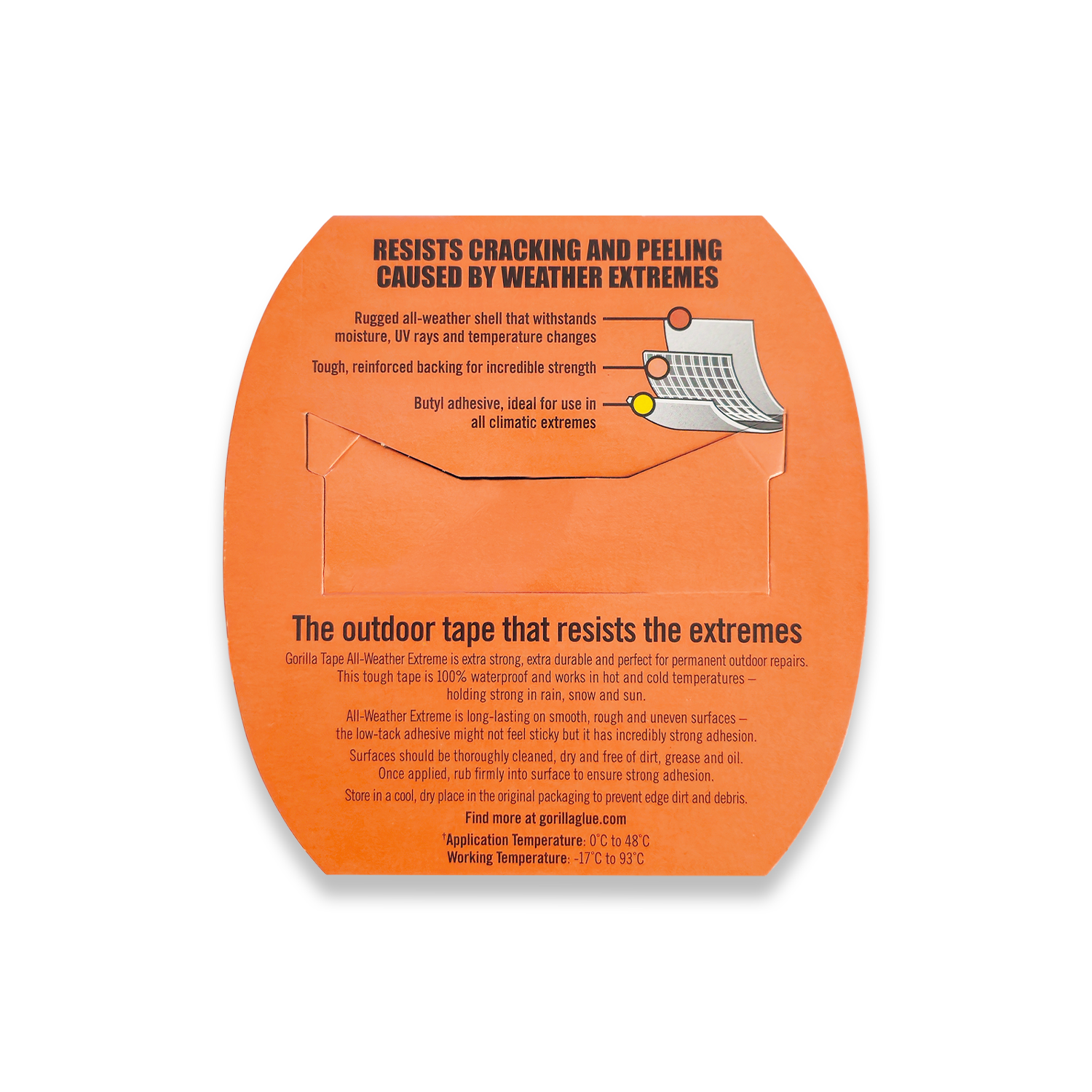 Gorilla Tape Black All Weather Extreme 48mm x 11m Roll 3044021 - Image 2