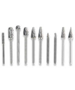 Industrial Quality Carbide Burr Set 10pc 3mm shank double cut