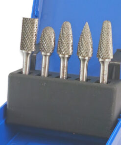 Alternative view of Industrial Quality Carbide Burr Set 12mm diameter 5pc 6mm shank double cut