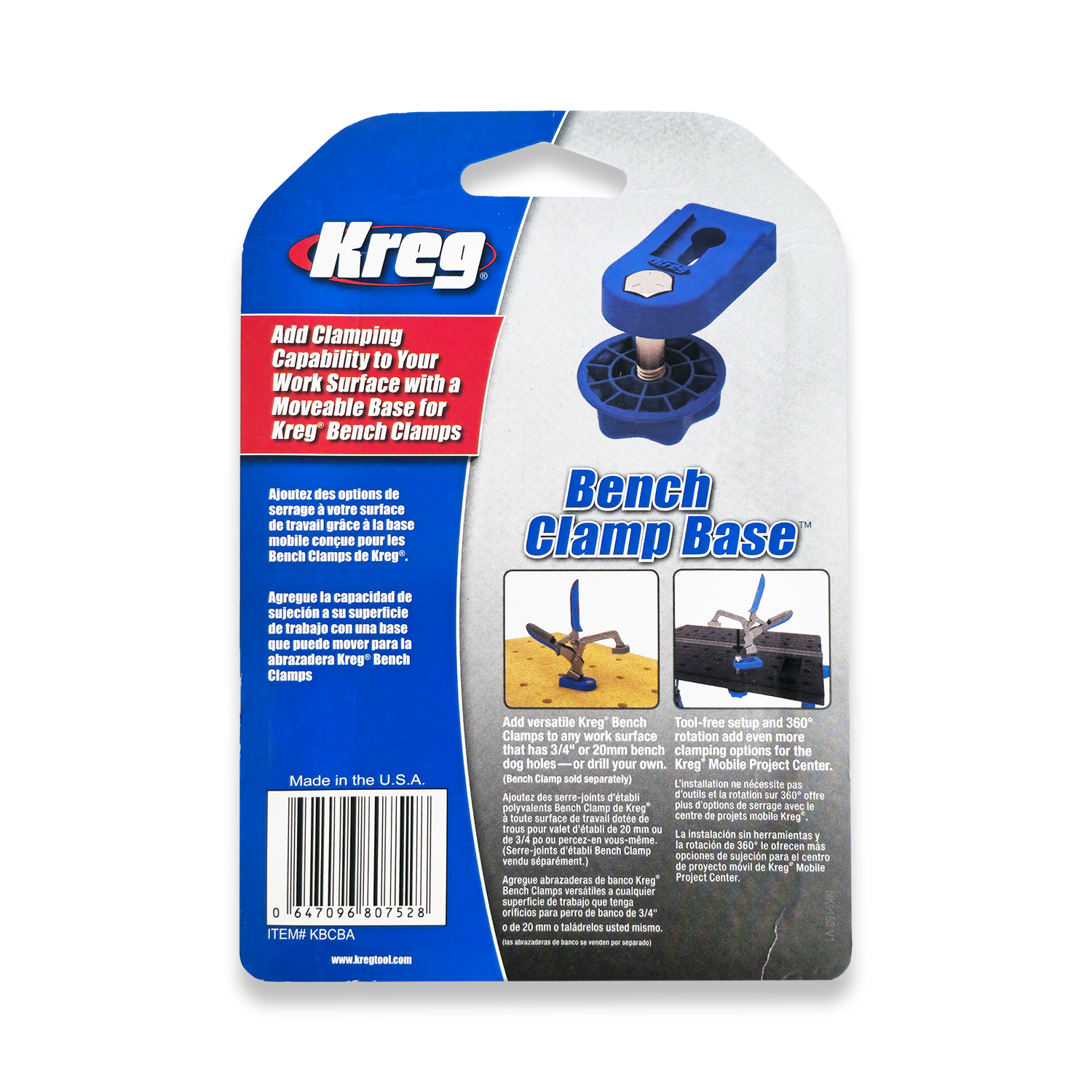 Kreg Bench Clamp Base Rotates 360° KBCBA - Image 2