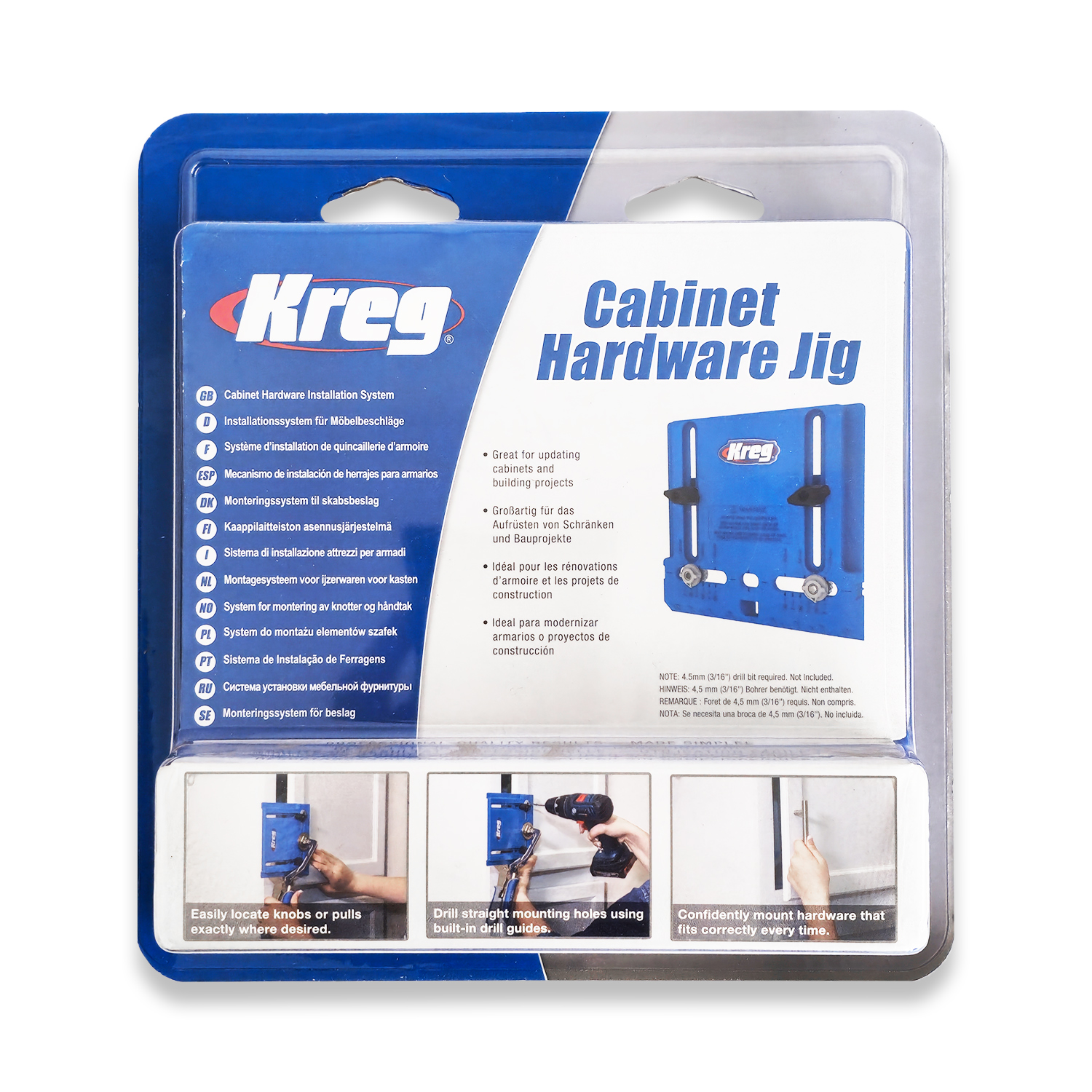 Kreg Cabinet Hardware Jig Door Handle Centre Drilling Jig KHI-PULL - Image 2