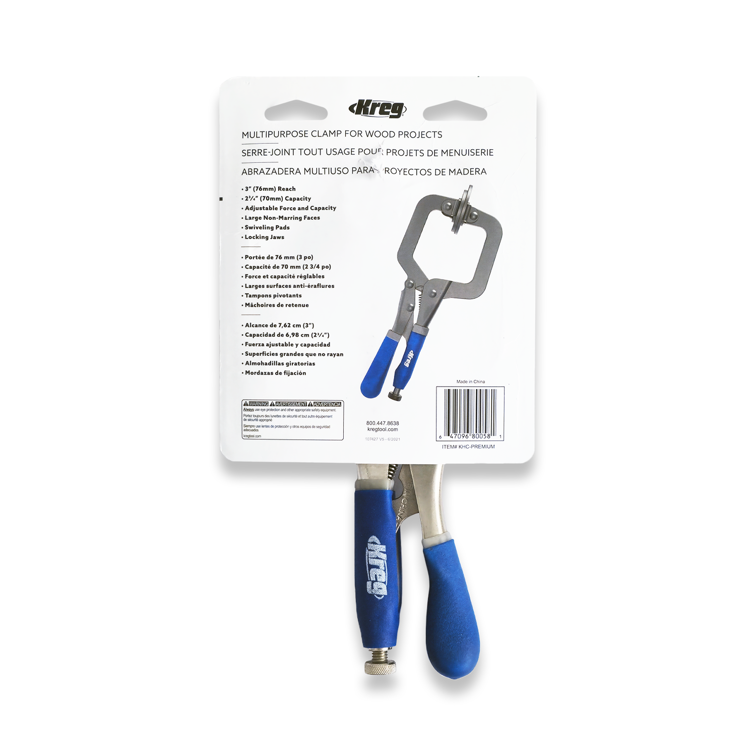 Kreg R3 Pocket Hole Jig R3-INT Pocket Hole System + KHC-PREMIUM 3" face clamp - Image 3