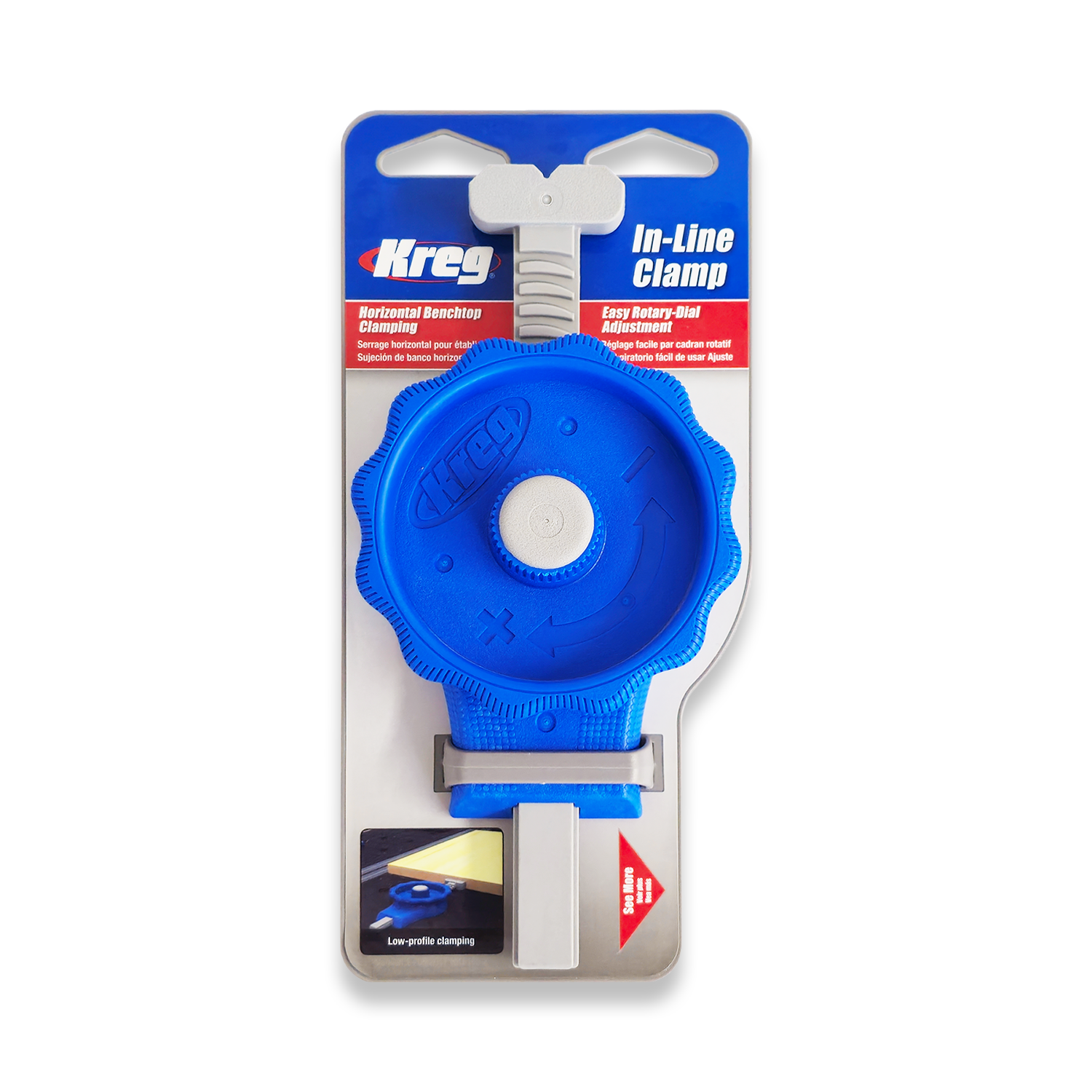 Kreg In-Line Clamp Swivels 360° KBCIC fits standard 3/4" bench dog hole - Image 2
