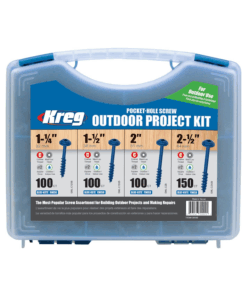 Kreg Pocket Hole Screws Outdoor 450PC Kit SK03B Blue-Kote™ 32mm 38mm 51mm 64mm