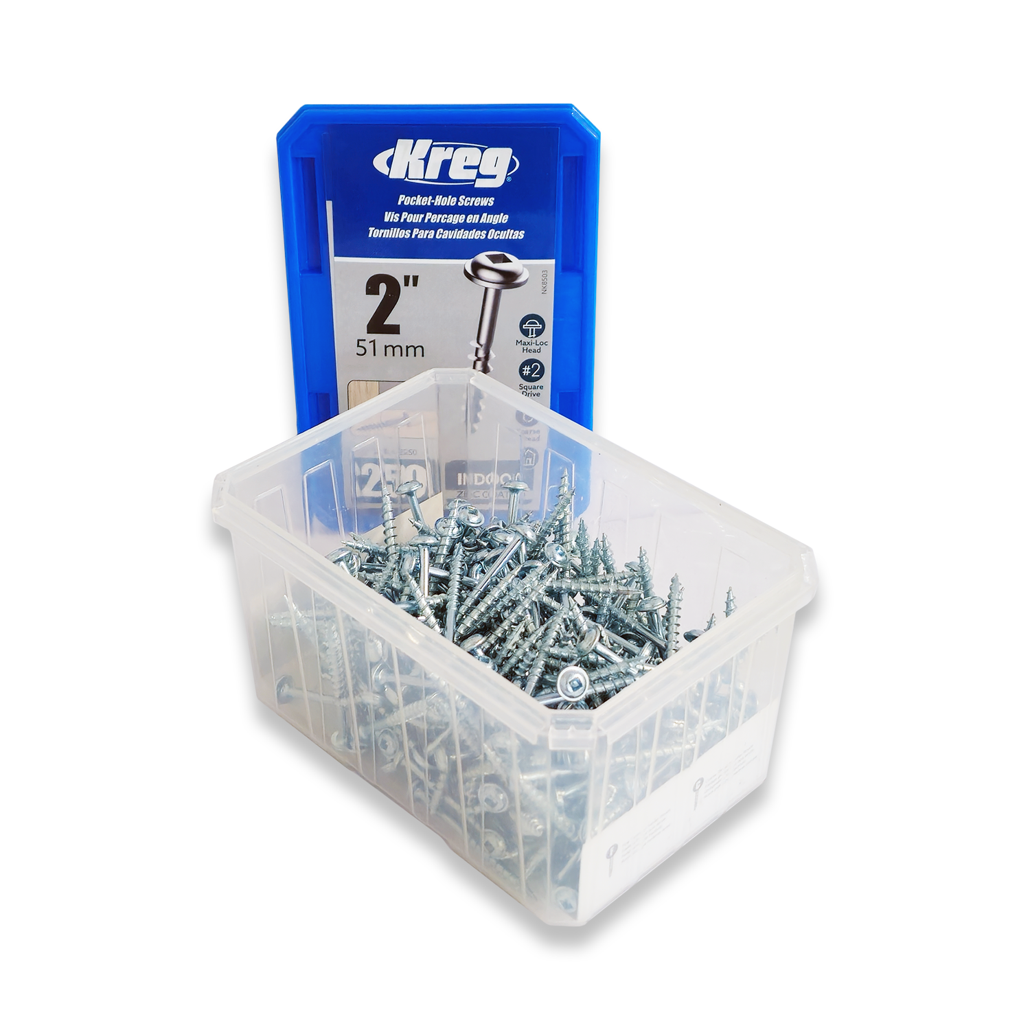 Kreg Pocket Hole Screws SML-C2-250 51mm 2" Coarse Thread Maxi-Loc #2 Drive - Image 2