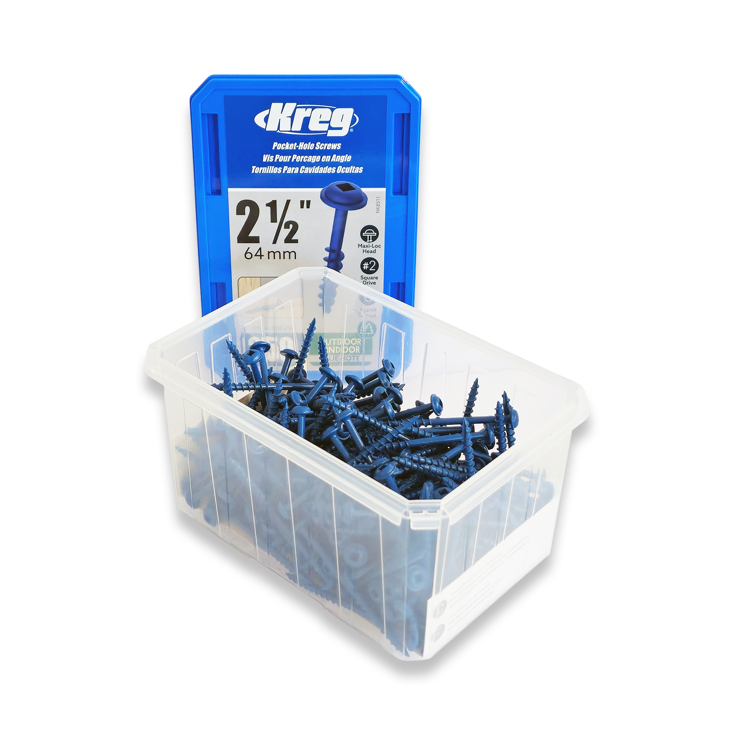 Kreg Pocket Hole Screws SML-C250B-250 64mm 2-1/2" Coarse Thread Maxi-Loc #2Drive - Image 2