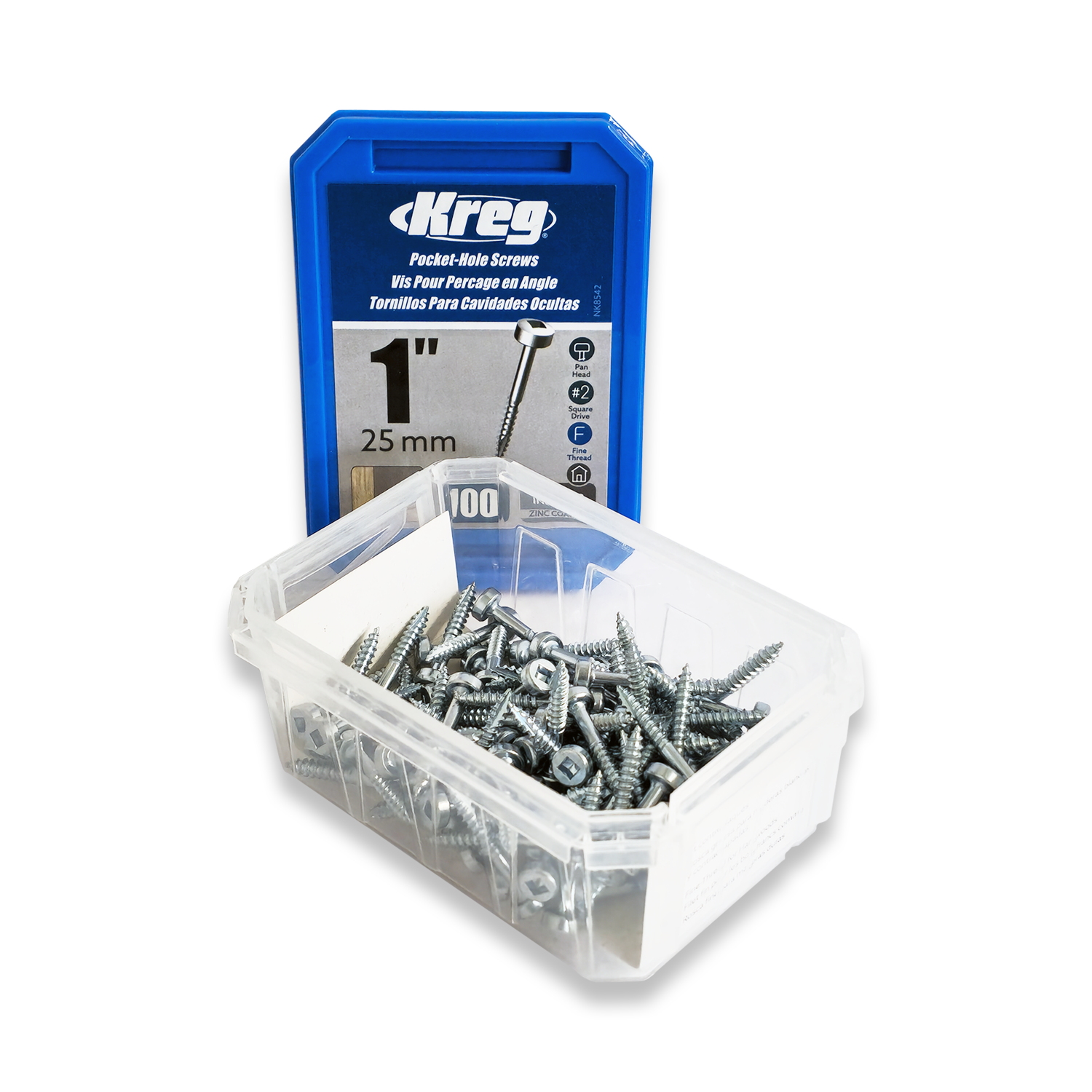 Kreg Pocket Hole Screws SPS-F1-100 25mm/1" Fine Thread Pan-Head #2 Drive - Image 2