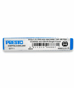 Presto M12 X 1.75 HSS Taper (first) Machine Tap
