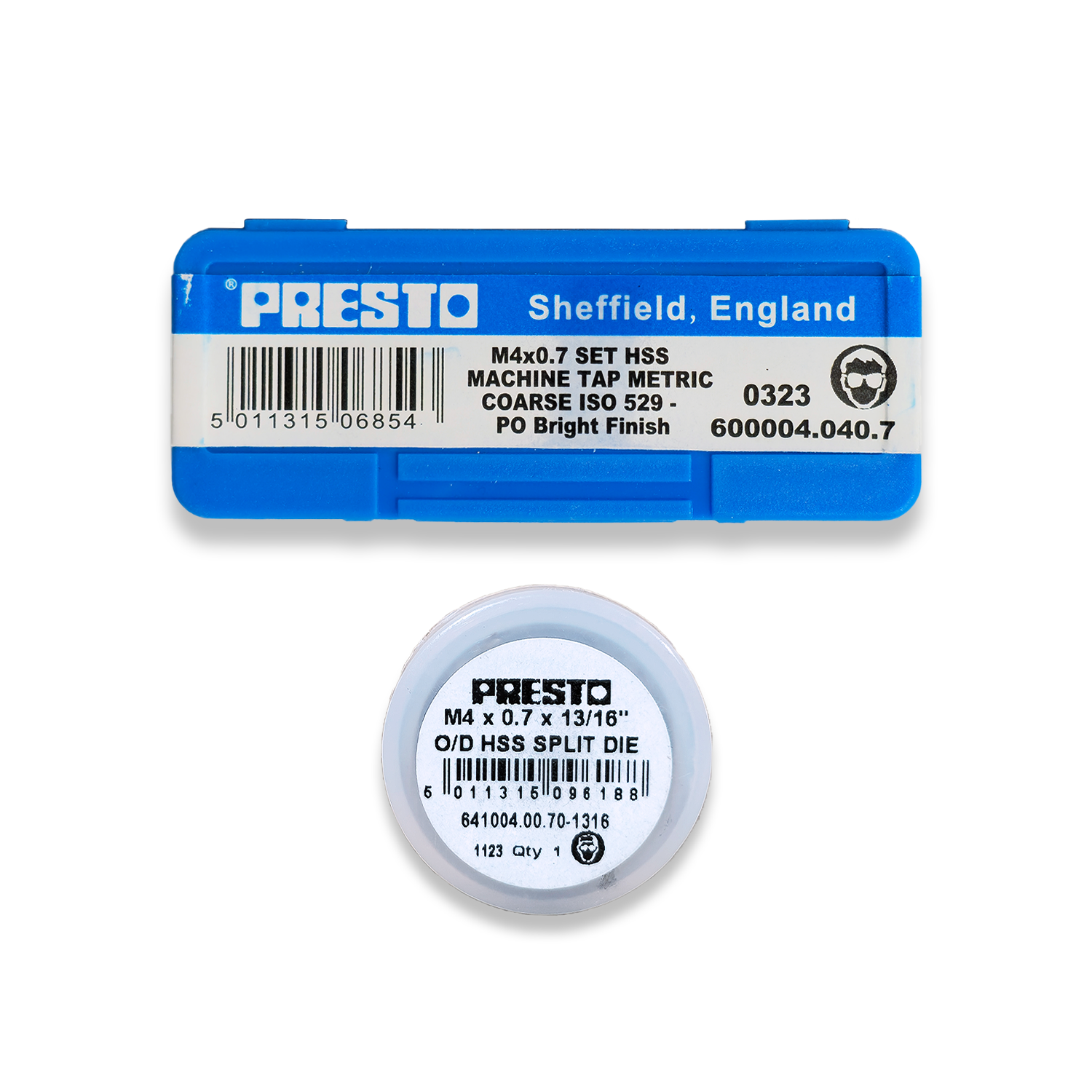 PRESTO M4 x 0.7 HSS Tap & Split Die Set