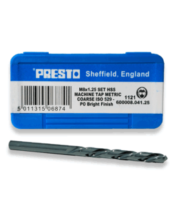 Presto M8 X 1.25  HSS Machine Tap Set (3 Taps) + 6.8MM Tapping Drill HSS