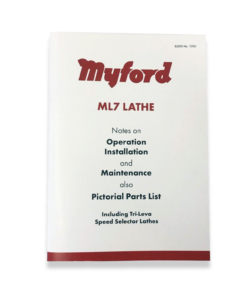 MANUAL FOR ML7 LATHE  NO. 720U