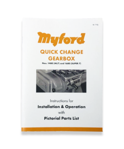 MANUAL FOR QUICK CHANGE GEARBOX