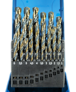 Alternative view of New 25PC Metric Drill Set 1-13MM Fully Ground HSS Black Oxide Din338