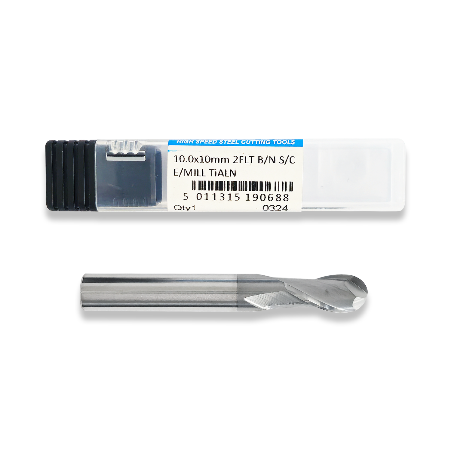 PRESTO 10mm Solid Carbide 2 Flute Ball Nose Slot Drill | End Mill