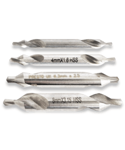 PRESTO 4PC HSS CENTRE DRILLS 1MM, 1.6MM, 2.5MM & 3.15MM