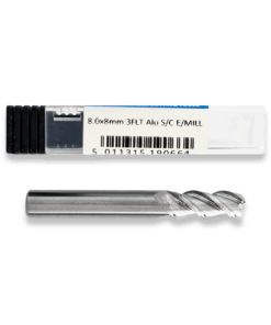 Presto 8mm Diameter x 8mm Shank 3 Flute Solid Carbide End Mill