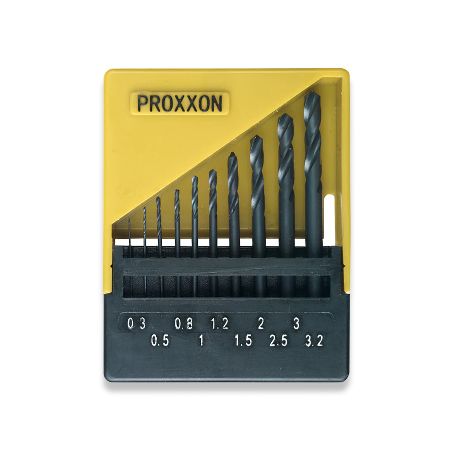 PROXXON 10 Piece 0.3 - 3.2mm HSS Twist Drills 28874/477602 - Image 3