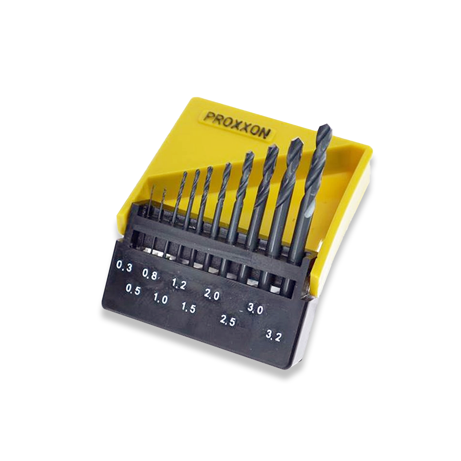 PROXXON 10 Piece 0.3 - 3.2mm HSS Twist Drills 28874/477602 - Image 4