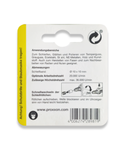 Alternative view of PROXXON 10 x 150 Grit Sanding Drums 28981