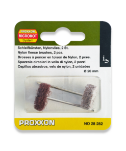 PROXXON 2PC Nylon Fleece Brushes 20mm Diameter 28282