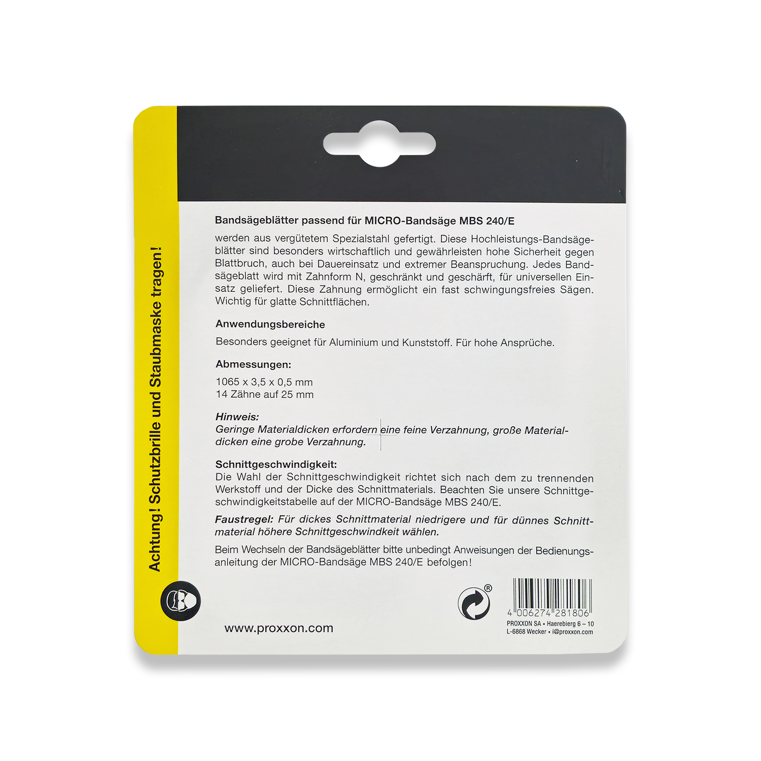 PROXXON Extra Narrow Bandsaw Blade (3.5mm) 14tpi For MBS 240/E 28180 - Image 2