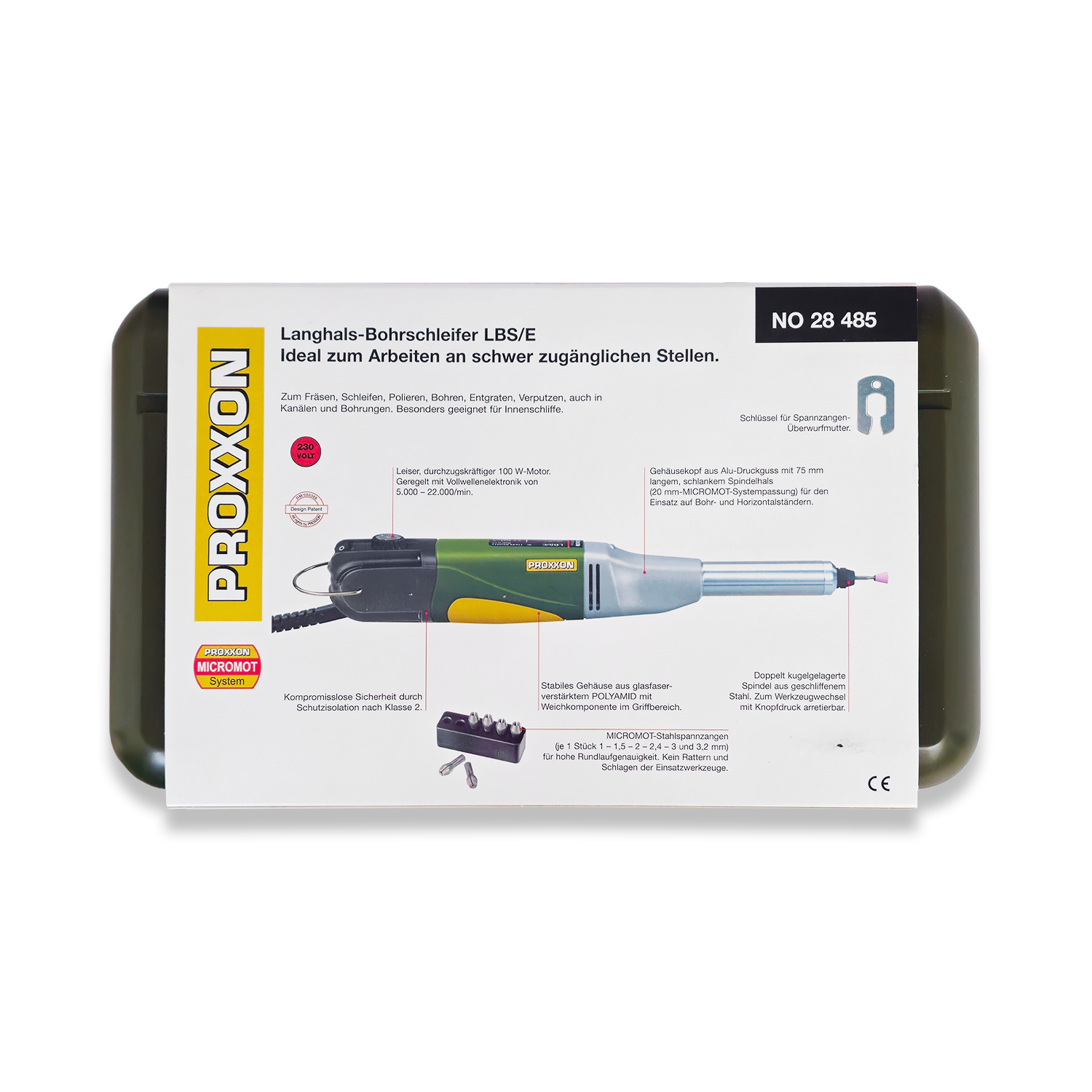 PROXXON Long Neck Straight Drill/Grinder LBS/E 28485 - Image 5