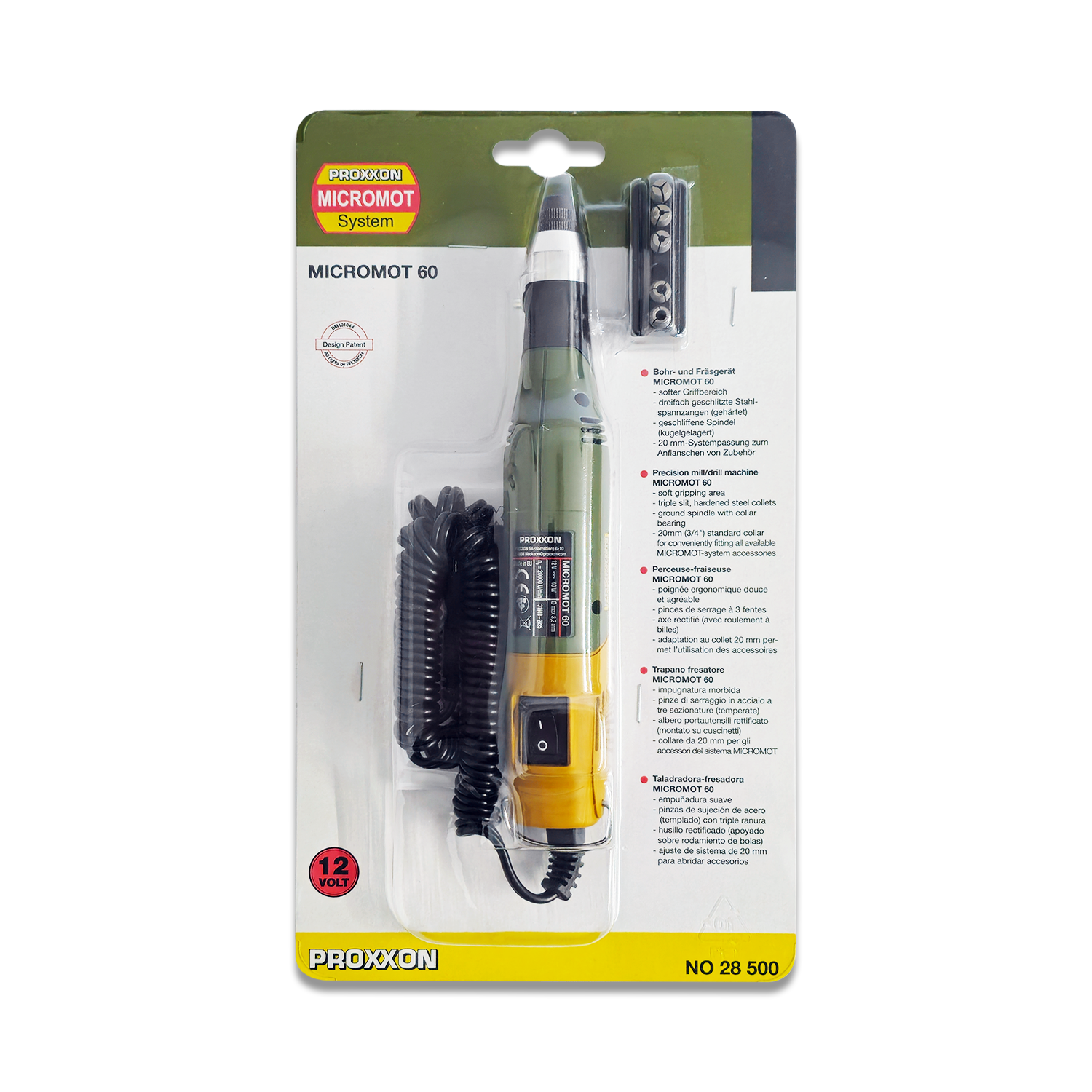 PROXXON MICROMOT 60 Mill/Drill Unit 12V 28500 - Image 4