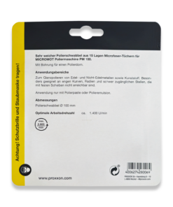 Alternative view of PROXXON Microfiber Polishing Wheel 100 x 15mm For The PM 100 28006