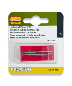 PROXXON Set Of 2 x 2.3mm Tungsten Carbide Milling Cutters 28750/477254