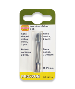 PROXXON Set Of 2 x 4mm Wolfram Vanadium Milling Bits 28723