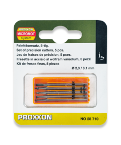 PROXXON Set Of 5 Wolfram Vanadium Steel Milling Bits 28710/202332
