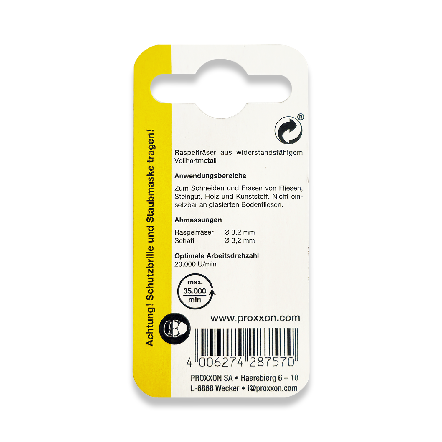 PROXXON Tungsten Carbide Rasp Cutter 28757 - Image 2
